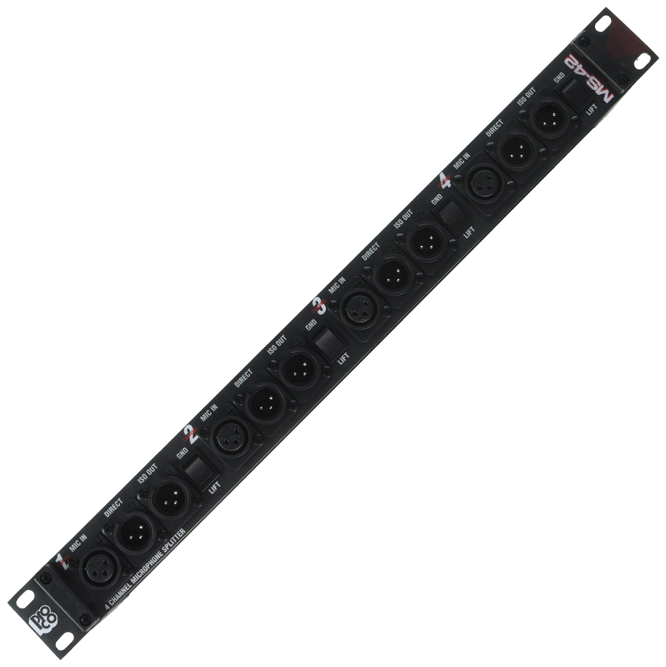 Amazon.com: Pro Co Sound MS42A Rack Mount 4 x 2 Microphone